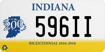 IN license plate 596II