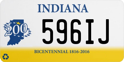 IN license plate 596IJ