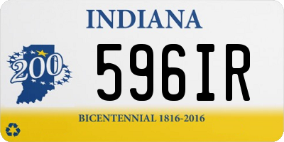 IN license plate 596IR