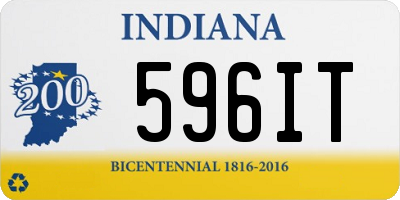 IN license plate 596IT