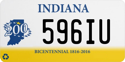 IN license plate 596IU