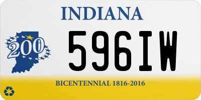 IN license plate 596IW