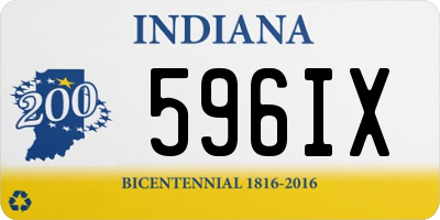 IN license plate 596IX