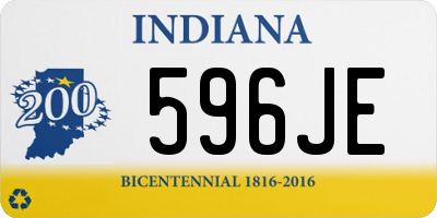 IN license plate 596JE