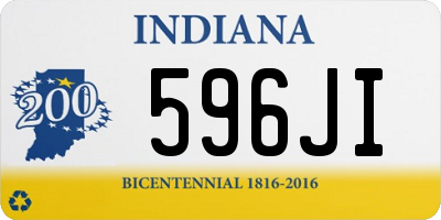 IN license plate 596JI