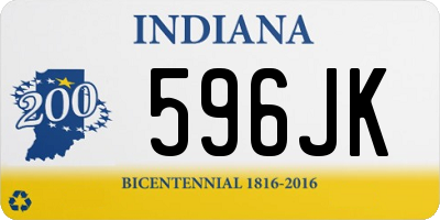 IN license plate 596JK