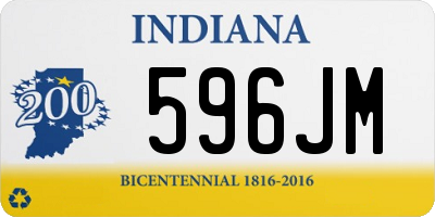 IN license plate 596JM