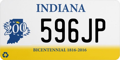 IN license plate 596JP