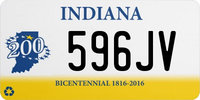 IN license plate 596JV