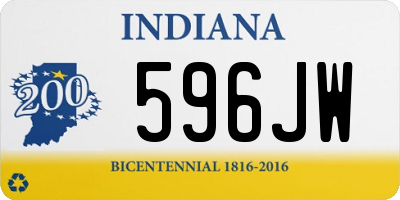 IN license plate 596JW