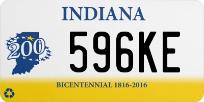 IN license plate 596KE