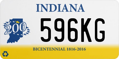 IN license plate 596KG