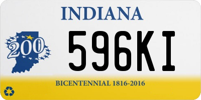 IN license plate 596KI