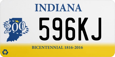 IN license plate 596KJ