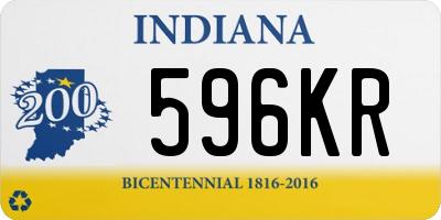 IN license plate 596KR