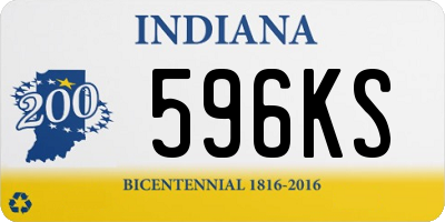 IN license plate 596KS