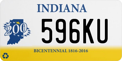 IN license plate 596KU