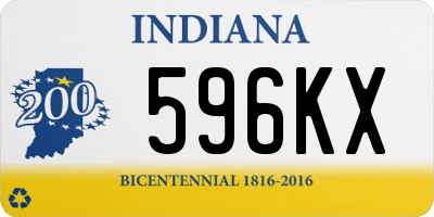 IN license plate 596KX