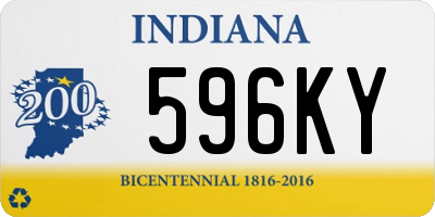 IN license plate 596KY