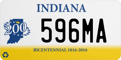 IN license plate 596MA