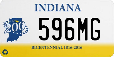 IN license plate 596MG