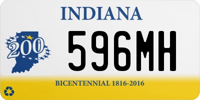 IN license plate 596MH