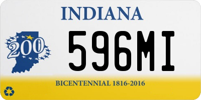 IN license plate 596MI