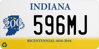 IN license plate 596MJ