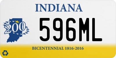 IN license plate 596ML