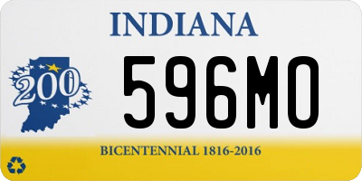 IN license plate 596MO