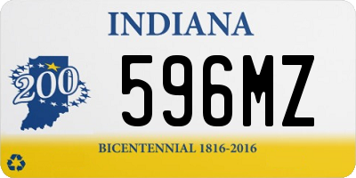 IN license plate 596MZ