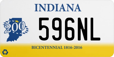 IN license plate 596NL