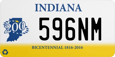 IN license plate 596NM