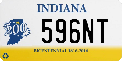 IN license plate 596NT