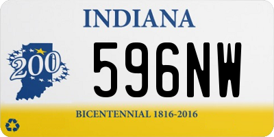 IN license plate 596NW