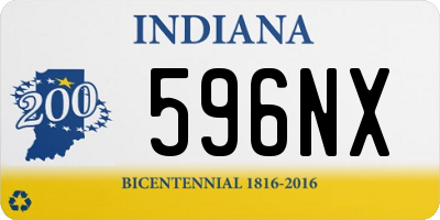 IN license plate 596NX