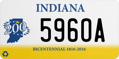 IN license plate 596OA