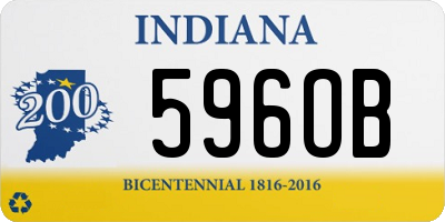 IN license plate 596OB