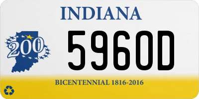 IN license plate 596OD