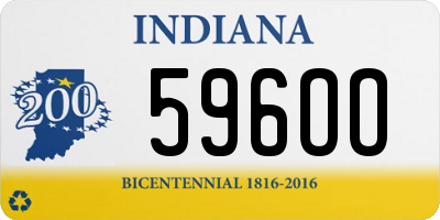 IN license plate 596OO