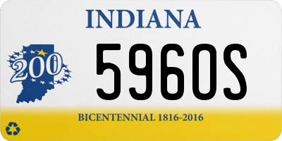 IN license plate 596OS