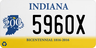 IN license plate 596OX