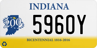 IN license plate 596OY
