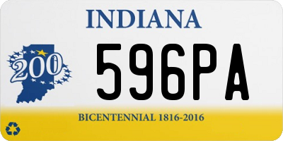 IN license plate 596PA