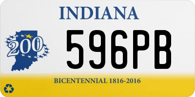 IN license plate 596PB