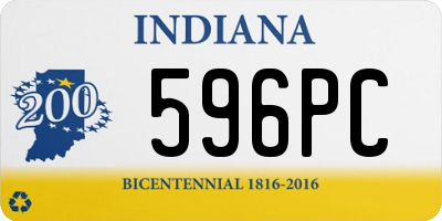 IN license plate 596PC