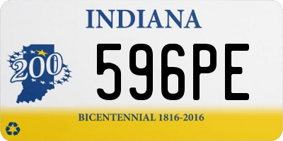 IN license plate 596PE