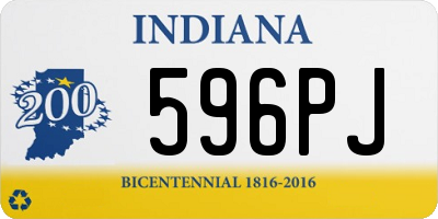 IN license plate 596PJ