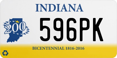 IN license plate 596PK