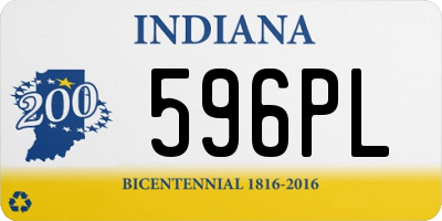 IN license plate 596PL